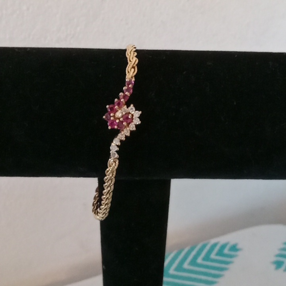 Ruby Bracelet 14kt New